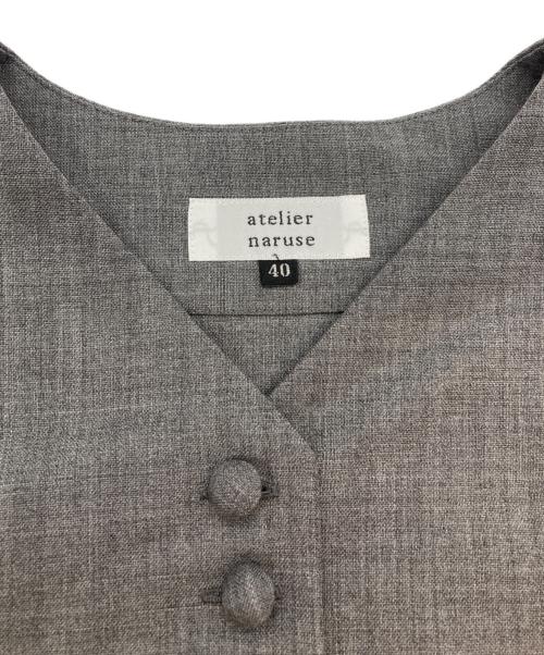 atelier naruse（アトリエナルセ）atelier naruse (アトリエナルセ) kurumi button formal one-piece グレー サイズ:SIZE 40の古着・服飾アイテム
