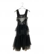 J1U by LA BELLE ETUDEジユウバイラベルエチュード）の古着「シースルーボリュームチュールデザインジレ」｜ブラック