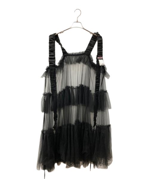 J1U by LA BELLE ETUDE（ジユウバイラベルエチュード）J1U by LA BELLE ETUDE (ジユウバイラベルエチュード) シースルーボリュームチュールデザインジレ ブラック サイズ:FREEの古着・服飾アイテム