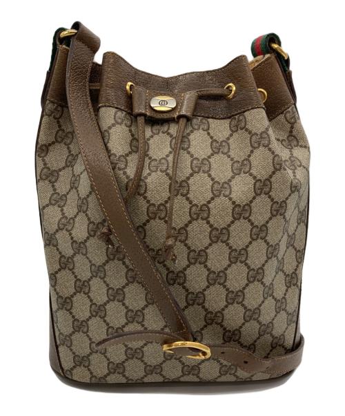 GUCCI（グッチ）GUCCI (グッチ) OLD GGキャンバス ショルダーバッグ ブラウンの古着・服飾アイテム