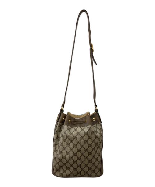 GUCCI（グッチ）GUCCI (グッチ) OLD GGキャンバス ショルダーバッグ ブラウンの古着・服飾アイテム