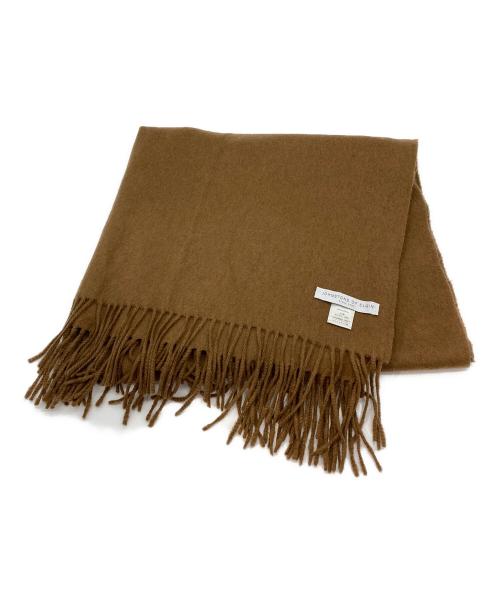JOHNSTONS OF ELGIN（ジョンストンズオブエルガン）JOHNSTONS OF ELGIN (ジョンストンズオブエルガン) カシミヤ大判ストール ブラウンの古着・服飾アイテム