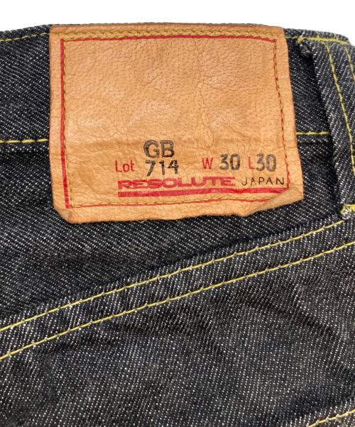 RESOLUTE（リゾルト）RESOLUTE (リゾルト) 15TH ANNIVERSARY デニムパンツ ブラック サイズ:SIZE W30×L30の古着・服飾アイテム