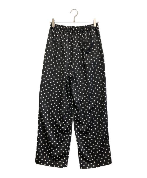 SLOBE IENA（スローブ イエナ）SLOBE IENA (スローブ イエナ) プリントサテンイージーパンツ ホワイト×ブラック サイズ:-の古着・服飾アイテム