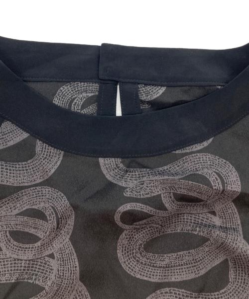Hysteric Glamour（ヒステリックグラマー）Hysteric Glamour (ヒステリックグラマー) Snake Loop Pattern Longsleeve Top ブラック サイズ:Freeの古着・服飾アイテム