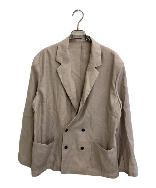 EDIFICE（エディフィス）EDIFICE (エディフィス) 24年モデル メランジ シアークロス Wジャケット ベージュ サイズ:Ｍの古着・服飾アイテム