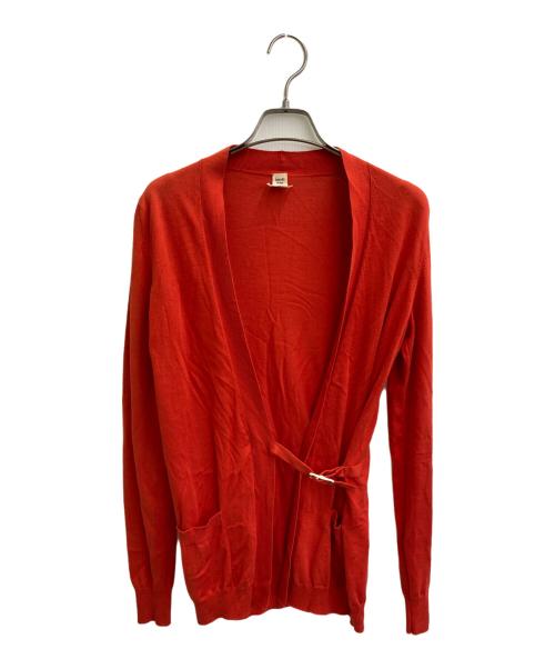 HERMES（エルメス）HERMES (エルメス) ニットカーディガン レッド サイズ:38の古着・服飾アイテム