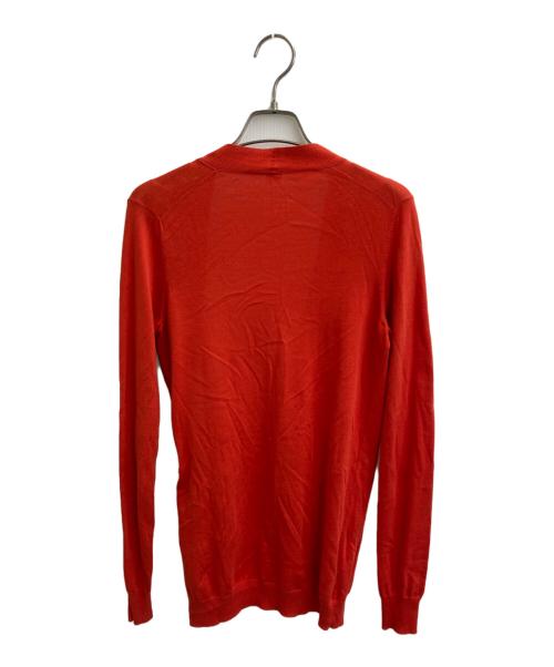 HERMES（エルメス）HERMES (エルメス) ニットカーディガン レッド サイズ:38の古着・服飾アイテム