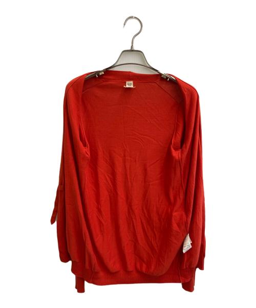 HERMES（エルメス）HERMES (エルメス) ニットカーディガン レッド サイズ:38の古着・服飾アイテム