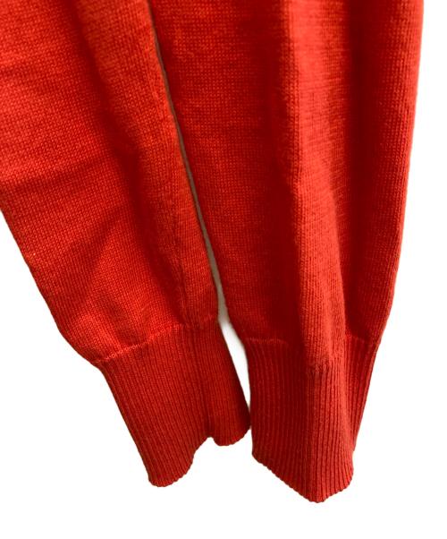 HERMES（エルメス）HERMES (エルメス) ニットカーディガン レッド サイズ:38の古着・服飾アイテム
