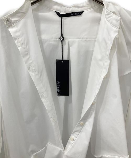 Adonisis（アドニシス）Adonisis (アドニシス) ドレープシャツワンピース ホワイト サイズ:ＦＲＥＥ 未使用品の古着・服飾アイテム