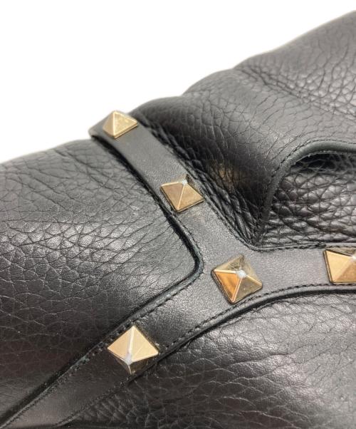 VALENTINO（ヴァレンティノ）VALENTINO (ヴァレンティノ) ロックスタッズショートブーツ ブラック サイズ:37の古着・服飾アイテム