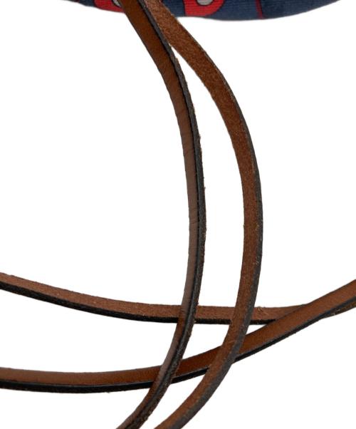 LOEWE（ロエベ）LOEWE (ロエベ) ペイズリー巾着 ネイビー×レッドの古着・服飾アイテム