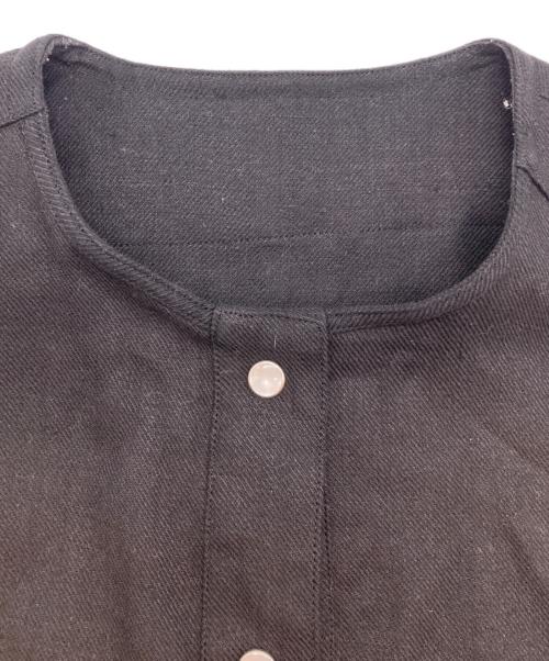 BACCA（バッカ）BACCA (バッカ) リネンツイル ショートベスト ブラック サイズ:36の古着・服飾アイテム