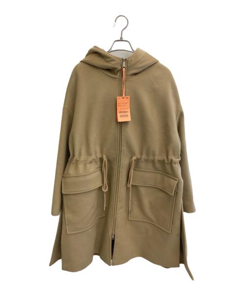 MAX&Co.（マックスアンドコー）MAX&Co. (マックスアンドコー) フーデッドウールコート ブラウン サイズ:42の古着・服飾アイテム