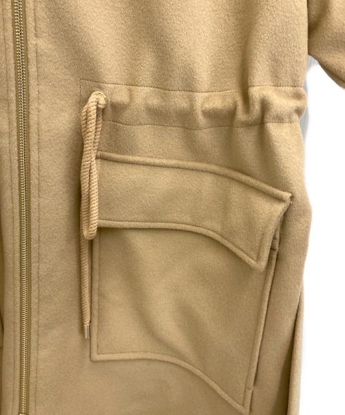 MAX&Co.（マックスアンドコー）MAX&Co. (マックスアンドコー) フーデッドウールコート ブラウン サイズ:42の古着・服飾アイテム