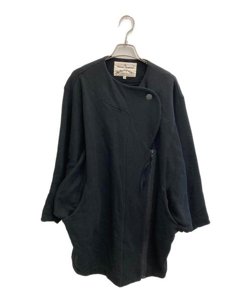 Vivienne Westwood ANGLOMANIA（ヴィヴィアンウエストウッドアングロマニア）Vivienne Westwood ANGLOMANIA (ヴィヴィアンウエストウッドアングロマニア) スウェットジップジャケット ブラック サイズ:38の古着・服飾アイテム
