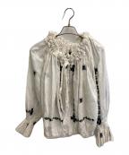 dahIia×6(ROKU) BEAUTY&YOUTHダリア×ロク ビューティーアンドユース）の古着「gather blouse」｜ホワイト