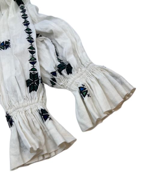 dahIia（ダリア）dahIia (ダリア) 6(ROKU) BEAUTY&YOUTH (ロク ビューティーアンドユース) gather blouse ホワイト サイズ:freeの古着・服飾アイテム