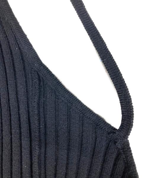 THE SHISHIKUI（シシクイ）THE SHISHIKUI (シシクイ) リブニットキャミソールワンピース ブラック サイズ:freeの古着・服飾アイテム