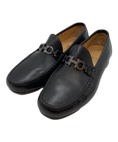 Salvatore Ferragamo（サルヴァトーレ フェラガモ）Salvatore Ferragamo (サルヴァトーレ フェラガモ) ガンチーニモカシン ブラック サイズ:7 1/2の古着・服飾アイテム