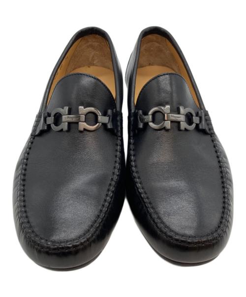 Salvatore Ferragamo（サルヴァトーレ フェラガモ）Salvatore Ferragamo (サルヴァトーレ フェラガモ) ガンチーニモカシン ブラック サイズ:7 1/2の古着・服飾アイテム