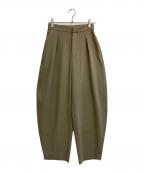 formeフォルメ）の古着「Curved Pants」｜オリーブ