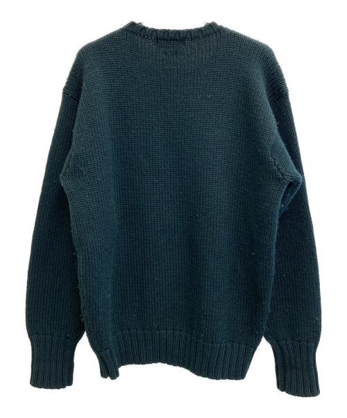 POLO RALPH LAUREN（ポロ・ラルフローレン）POLO RALPH LAUREN (ポロ・ラルフローレン) ウールクルーネックニット グリーン サイズ:Lの古着・服飾アイテム