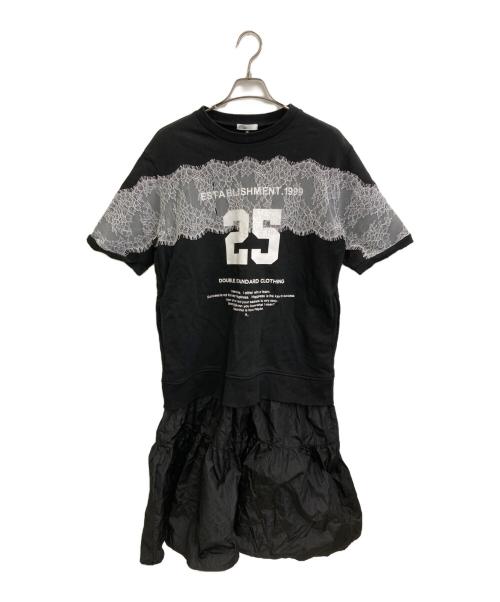 DOUBLE STANDARD CLOTHING（ダブルスタンダードクロージング）DOUBLE STANDARD CLOTHING (ダブルスタンダードクロージング) デザインワンピース ブラック サイズ:36の古着・服飾アイテム