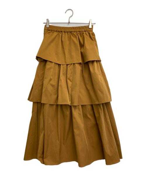RAY BEAMS（レイ ビームス）RAY BEAMS (レイ ビームス) タフタティアードスカート ブラウン 未使用品の古着・服飾アイテム