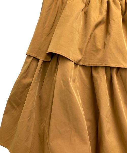 RAY BEAMS（レイ ビームス）RAY BEAMS (レイ ビームス) タフタティアードスカート ブラウン 未使用品の古着・服飾アイテム