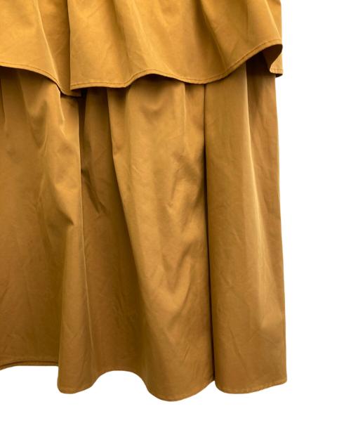 RAY BEAMS（レイ ビームス）RAY BEAMS (レイ ビームス) タフタティアードスカート ブラウン 未使用品の古着・服飾アイテム