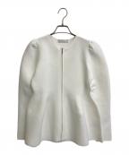 CELFORDセルフォード）の古着「ペプラムカーディガン」｜ホワイト