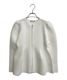 CELFORD（セルフォード）の古着「ペプラムカーディガン」｜ホワイト