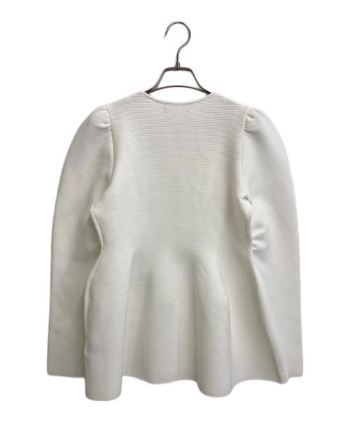 CELFORD（セルフォード）CELFORD (セルフォード) ペプラムカーディガン ホワイト サイズ:36の古着・服飾アイテム