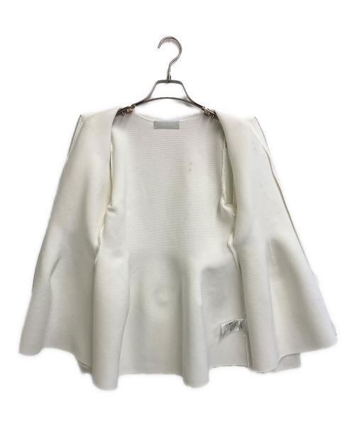CELFORD（セルフォード）CELFORD (セルフォード) ペプラムカーディガン ホワイト サイズ:36の古着・服飾アイテム