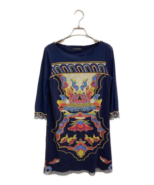 VIVIENNE TAM（ヴィヴィアンタム）VIVIENNE TAM (ヴィヴィアンタム) パワーネットワンピース ネイビーの古着・服飾アイテム