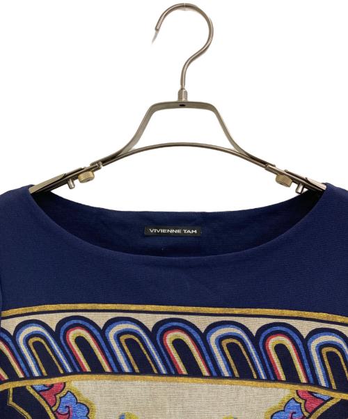 VIVIENNE TAM（ヴィヴィアンタム）VIVIENNE TAM (ヴィヴィアンタム) パワーネットワンピース ネイビーの古着・服飾アイテム