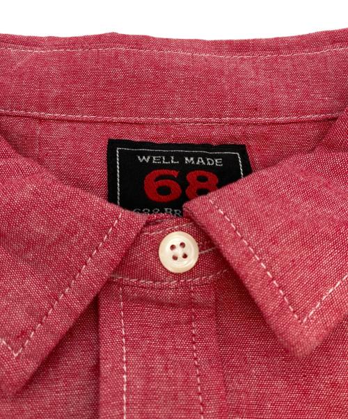 68&BROTHERS（68&ブラザーズ）68&BROTHERS (68&ブラザーズ) 長袖シャツ レッド サイズ:SIZE XL 未使用品の古着・服飾アイテム