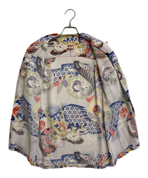 Sun Surf（サンサーフ）Sun Surf (サンサーフ) 鯉柄アロハシャツ グレー×ブルー サイズ:SIZE Sの古着・服飾アイテム