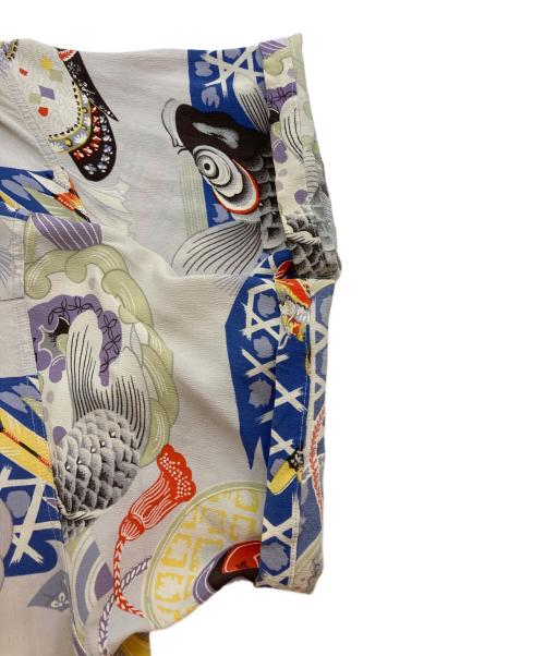 Sun Surf（サンサーフ）Sun Surf (サンサーフ) 鯉柄アロハシャツ グレー×ブルー サイズ:SIZE Sの古着・服飾アイテム