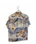 Sun Surf (サンサーフ) 鯉柄アロハシャツ グレー×ブルー サイズ:SIZE S：6000円