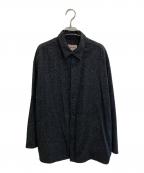 beta postベータポスト）の古着「シルク混ウールシャツ」｜ブラック