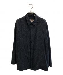 beta post（ベータポスト）の古着「シルク混ウールシャツ」｜ブラック