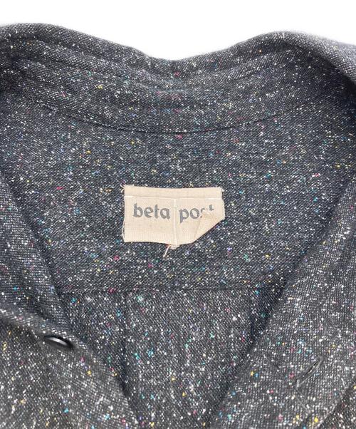 beta post（ベータポスト）beta post (ベータポスト) シルク混ウールシャツ ブラック サイズ:Sの古着・服飾アイテム
