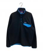 Patagoniaパタゴニア）の古着「Lightweight Synchilla Snap-T Pullover」｜ブラック×ブルー