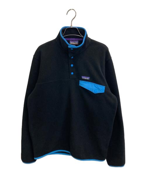 Patagonia（パタゴニア）Patagonia (パタゴニア) Lightweight Synchilla Snap-T Pullover ブラック×ブルー サイズ:SIZE Mの古着・服飾アイテム