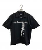 Hysteric Glamourヒステリックグラマー）の古着「HYSTERIC TIMES シャツ」｜ブラック