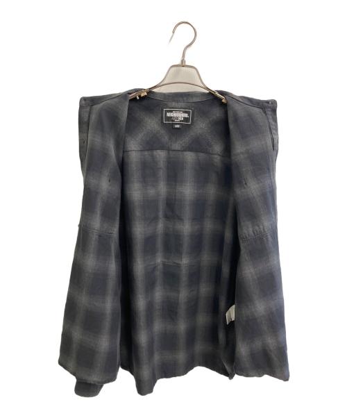 NEIGHBORHOOD（ネイバーフッド）NEIGHBORHOOD (ネイバーフッド) WIND AND SEA (ウィンダンシー) OMBRE CHECK SHIRT ブラック サイズ:Ｌの古着・服飾アイテム