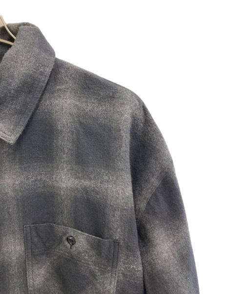 NEIGHBORHOOD（ネイバーフッド）NEIGHBORHOOD (ネイバーフッド) WIND AND SEA (ウィンダンシー) OMBRE CHECK SHIRT ブラック サイズ:Ｌの古着・服飾アイテム